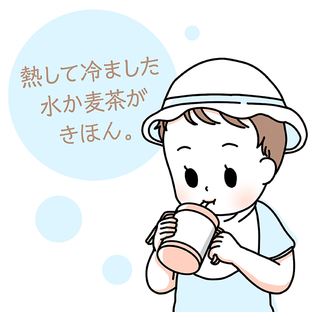 汗っかきの赤ちゃん、何を飲むといい？