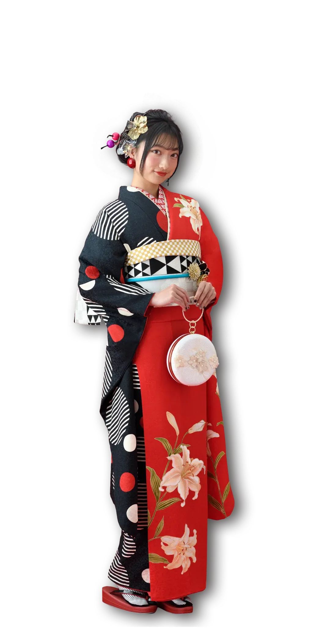 飯高 来美ちゃん 赤振袖
