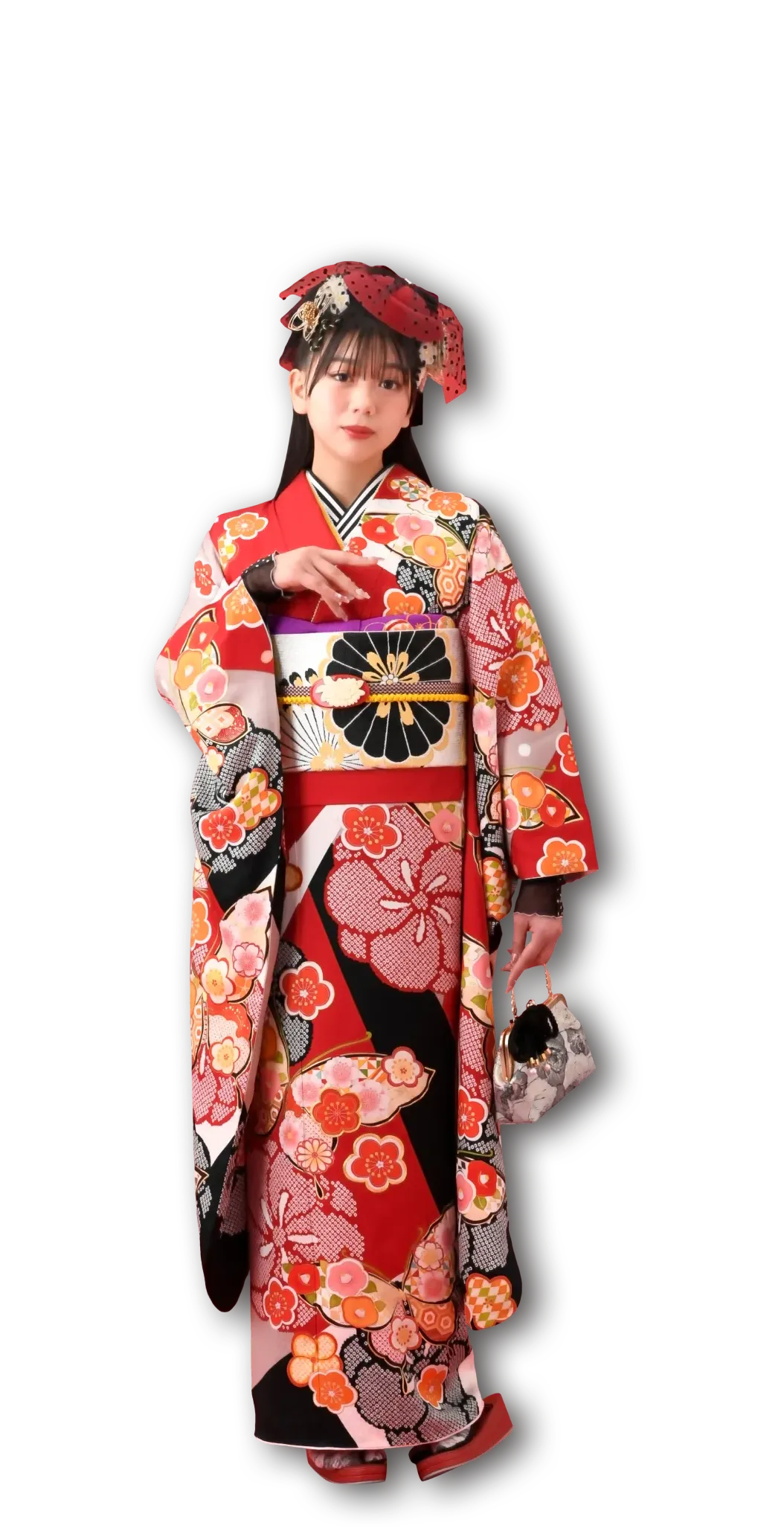 武内 ⼄華ちゃん 赤振袖