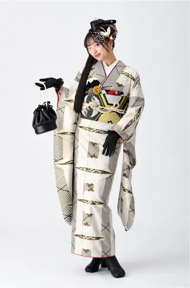 「赤」「白」カラーの振袖8