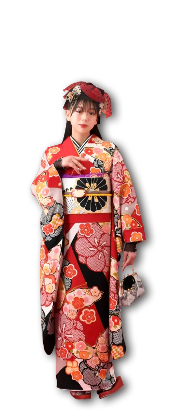 武内 ⼄華ちゃん 赤振袖