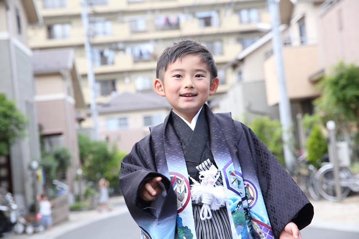 5歳 男の子 羽織 袴 七五三 - 和服