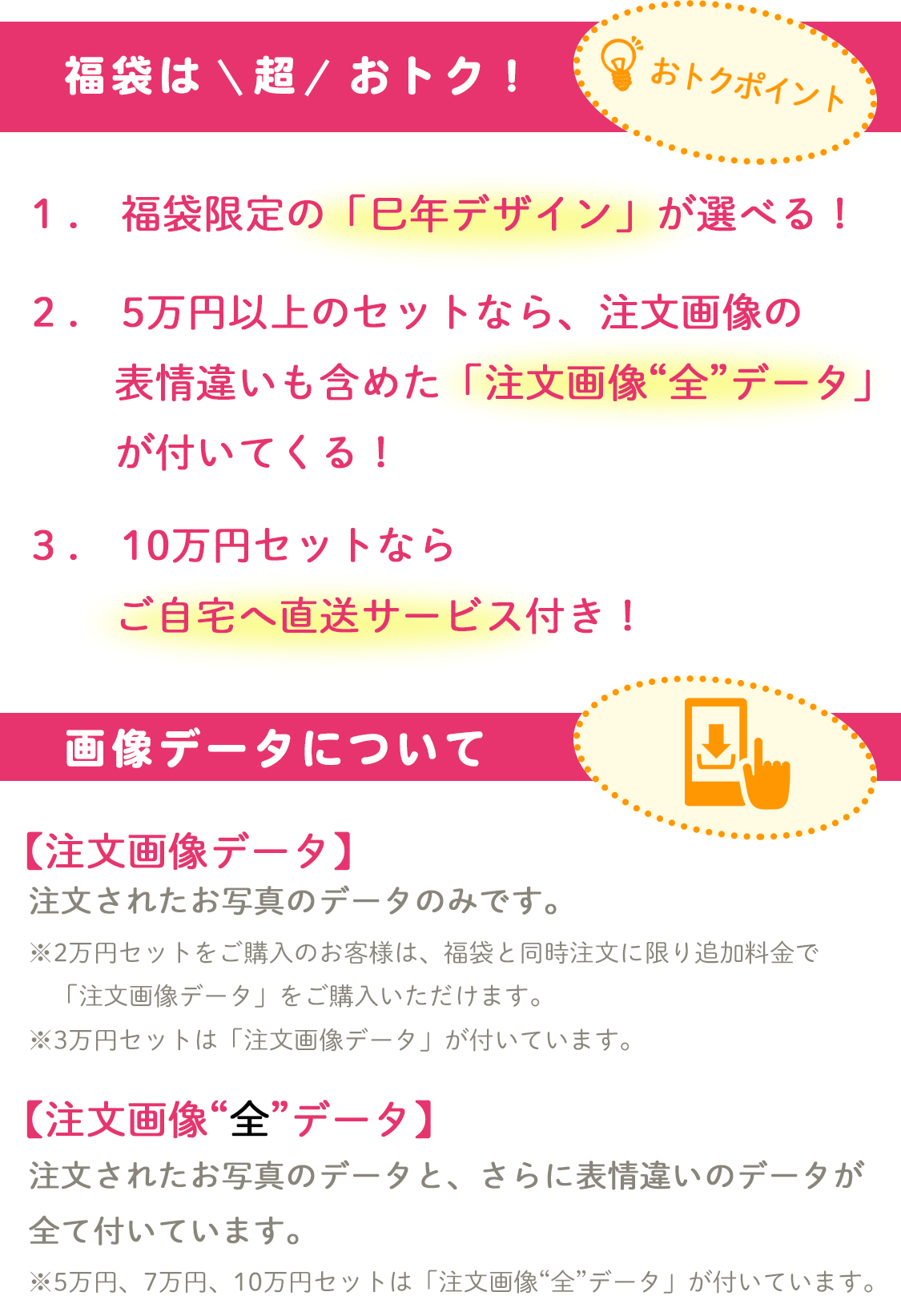 2025 プレミアム福袋［販売価格22,000円(税込)~]｜料金システムについて｜こども写真館スタジオアリス｜写真スタジオ・フォトスタジオ